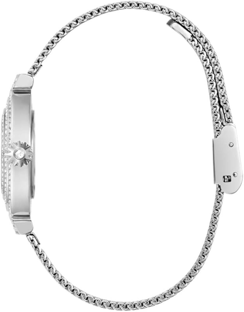 Guess Dream Crystals Silver Dial Silver Mesh Strap Watch For Women - GW0550L1 Buy Now By Guess
