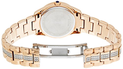 Bulova Crystal Mother of Pearl Dial Rose Gold Steel Strap Watch for Women - 98L197 Buy Now By Bulova