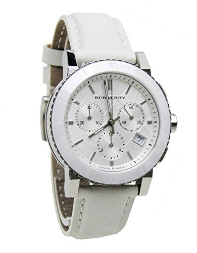 Burberry City Chronograph White Dial White Leather Strap Watch For Women - BU9701 Buy Now By Burberry