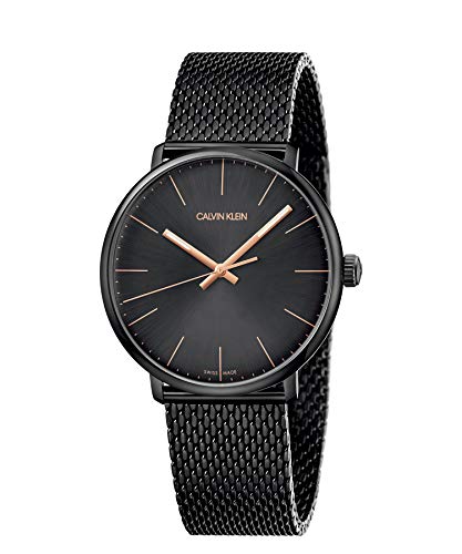 Calvin Klein High Noon Quartz Black Dial Black Mesh Bracelet Watch for Men - K8M21421 Buy Now By Calvin Klein