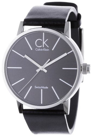 Calvin Klein Minimal Black Dial Black Leather Strap Watch for Men - K7621107 Buy Now By Calvin Klein