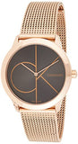 Calvin Klein Minimal Black Dial Rose Gold Mesh Bracelet Watch for Men - K3M22621 Buy Now By Calvin Klein