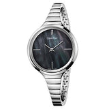 Calvin Klein Lively Black Dial Silver Steel Strap Watch for Women - K4U2312S Buy Now By Calvin Klein