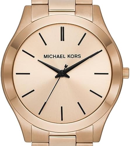 Michael Kors Slim Runway Three-Hand Gold Dial Gold Steel Strap Watch for Women - MK9122 Buy Now By Michael Kors