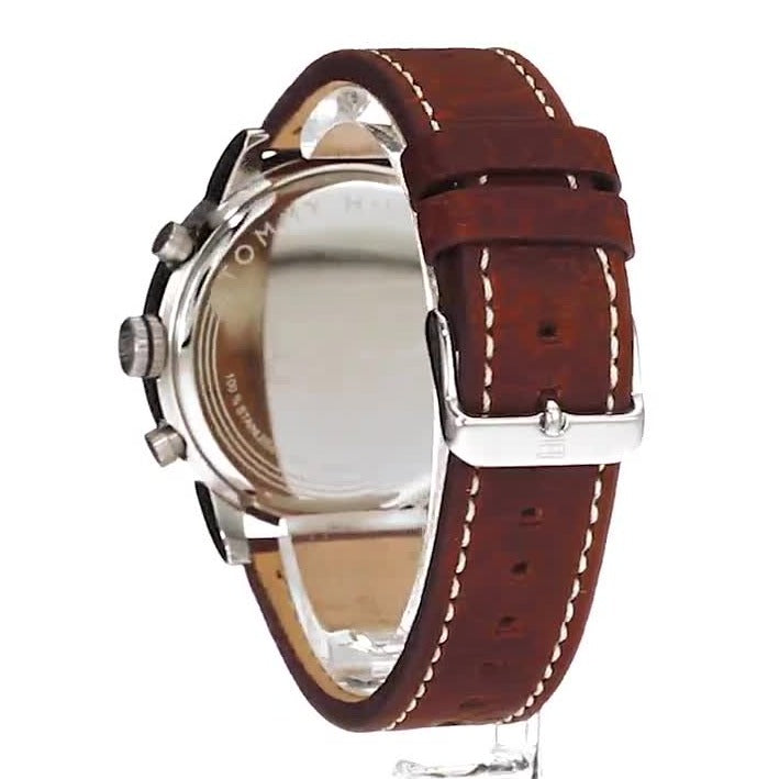Tommy Hilfiger Jake Multifunction White Dial Brown Leather Strap Watch for Men - 1791230 Buy Now By Tommy Hilfiger