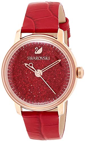 Swarovski Crystalline Hours Red Crystal Dial Red Leather Strap Watch for Women - 5295380 Buy Now By Swarovski