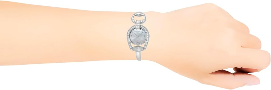Gucci Horsebit Collection Diamonds Mother of Pearl Dial Silver Steel Strap Watch For Women - YA139505 Buy Now By Gucci