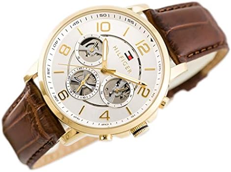 Tommy Hilfiger Keagan Quartz Silver Dial Brown Leather Strap Watch for Men - 1791291 Buy Now By Tommy Hilfiger