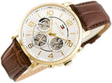 Tommy Hilfiger Keagan Quartz Silver Dial Brown Leather Strap Watch for Men - 1791291 Buy Now By Tommy Hilfiger