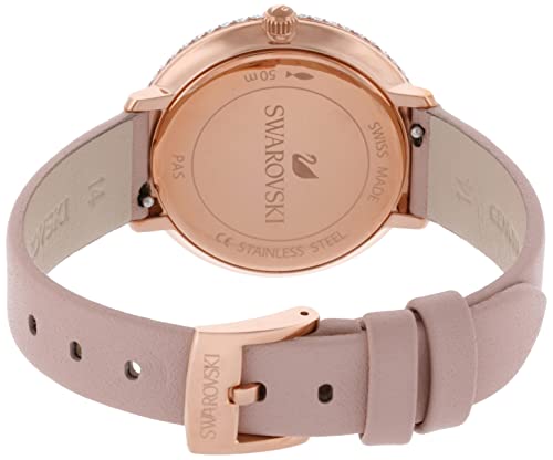 Swarovski Crystal Frost White Dial Pink Leather Strap Watch for Women - 5519223 Buy Now By Swarovski