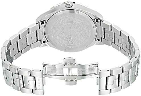 Versace Hellenyium GMT Black Dial Silver Steel Strap Watch for Men - V11020015 Buy Now By Versace