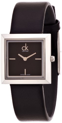 Calvin Klein Mark Black Dial Black Leather Strap Watch for Women - K3R231C1 Buy Now By Calvin Klein
