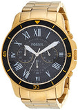 Fossil Inscription Automatic Black Dial Gold Steel Strap Watch for Men - FS5267 Buy Now By Fossil