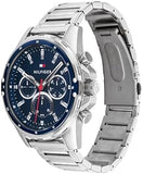 Tommy Hilfiger Mason Quartz Blue Dial Silver Steel Strap Watch for Men - 1791788 Buy Now By Tommy Hilfiger