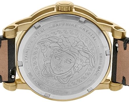 Versace Code Quartz Black Dial Black Leather Strap Watch For Men - VEPO00320 Buy Now By Versace