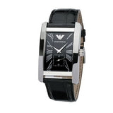 Emporio Armani Black Dial Black Leather Strap Watch For Men - AR0143 Buy Now By Emporio Armani