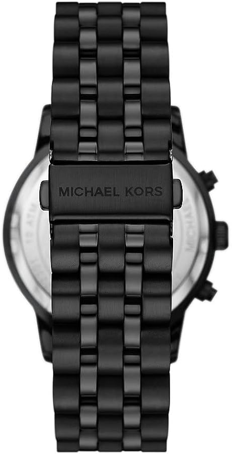 Michael Kors Hutton Chronograph Black Dial Black Steel Strap Watch For Men - MK9089 Buy Now By Michael Kors