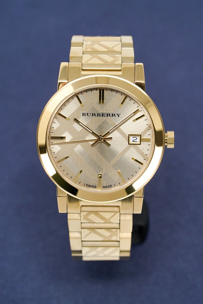 Burberry The City Gold Dial Gold Steel Strap Watch for Men - BU9038 Buy Now By Burberry