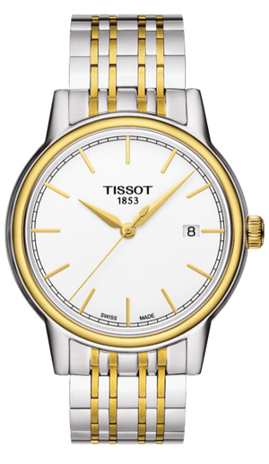 Tissot T Classic Carson Quartz White Dial Two Tone Steel Strap Watch for Men - T085.410.22.011.00 Buy Now By Tissot