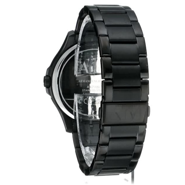 Armani Exchange Hampton Black Dial Black Steel Strap Watch For Men - AX7101 Buy Now By Armani Exchange