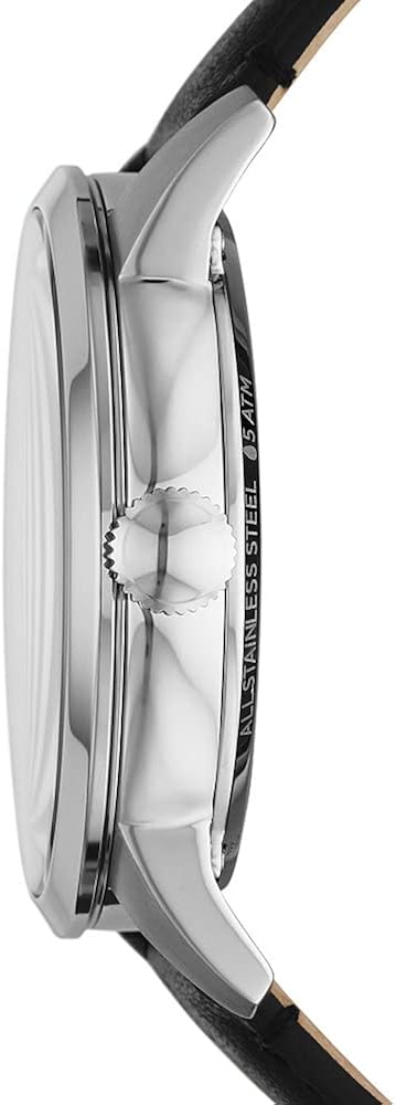 Fossil Townsman Automatic Skeleton Blue Dial Black Leather Strap Watch for Men - ME3200 Buy Now By Fossil