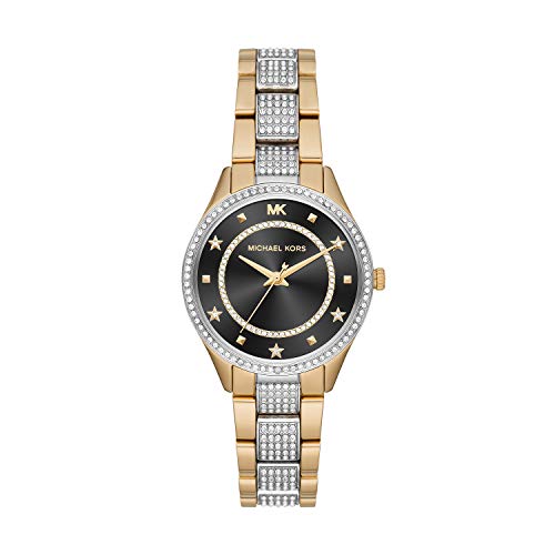 Michael Kors Lauryn Crystal Pave Black Dial Two Tone Steel Strap Watch For Women - MK4403 Buy Now By Michael Kors