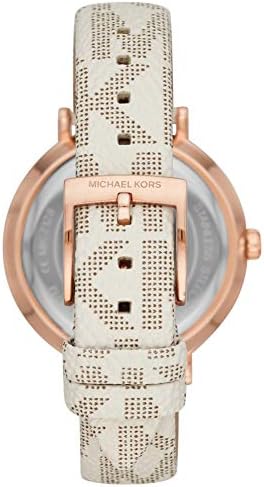Michael Kors Jayne Three Hand Rose Gold Dial White Leather Strap Watch For Women - MK7128 Buy Now By Michael Kors