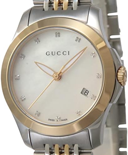 Gucci G Timeless Diamonds Mother of Pearl Dial Two Tone Mesh Bracelet Watch for Women - YA126513 Buy Now By Gucci