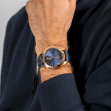 Maserati Traguardo Chronograph Blue Dial Blue Leather Strap Watch for Men - R8871612015 Buy Now By Maserati