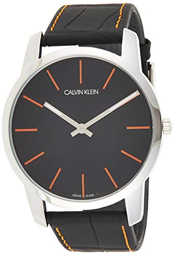 Calvin Klein City Black Dial Black Leather Strap Watch for Men - K2G211C1 Buy Now By Calvin Klein