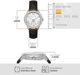 Michael Kors Sage Three-Hand Mother of Pearl White Dial Black Leather Strap Watch for Women - MK4821 Buy Now By Michael Kors