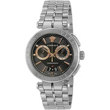 Versace Aion Chronograph Black Dial Silver Steel Strap Watch For Men - VE1D01019 Buy Now By Versace