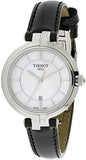 Tissot T Lady Flamingo Mother of Pearl White Dial Black Leather Strap Watch for Women - T094.210.16.111.00 Buy Now By Tissot