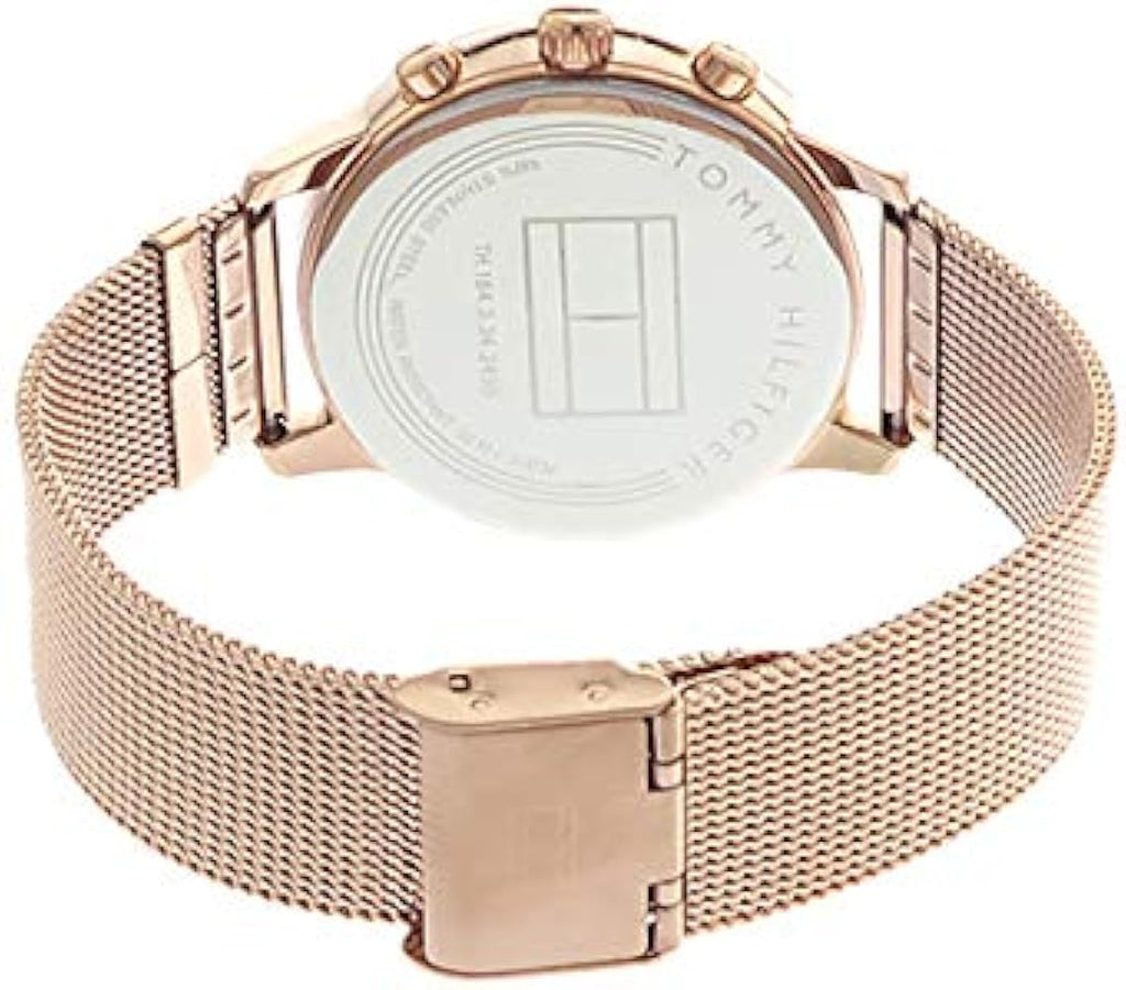 Tommy Hilfiger Blake Chronograph Rose Gold Dial Rose Gold Mesh Bracelet Watch For Women - 1781907 Buy Now By Tommy Hilfiger