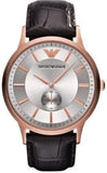 Emporio Armani Classic Analog Silver Dial Brown Leather Strap Watch For Men - AR9101 Buy Now By Emporio Armani