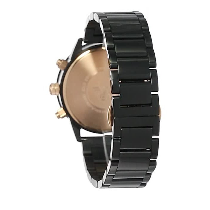 Emporio Armani Mario Ceramic Chronograph Black Dial Black Steel Strap Watch For Men - AR70002 Buy Now By Emporio Armani