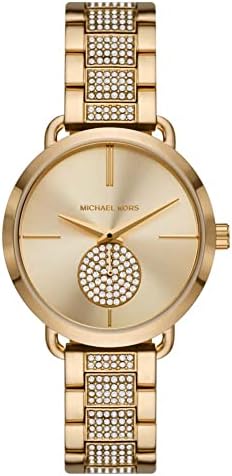 Michael Kors Portia Three-Hand Crystals Gold Dial Gold Steel Strap Watch for Women - MK4602 Buy Now By Michael Kors