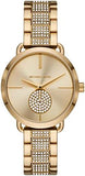 Michael Kors Portia Three-Hand Crystals Gold Dial Gold Steel Strap Watch for Women - MK4602 Buy Now By Michael Kors