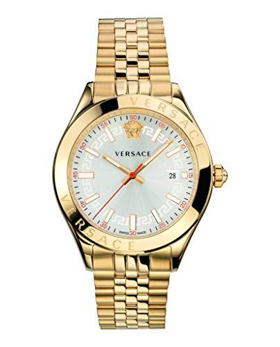 Versace Hellenyium Analog White Dial Gold Steel Strap Watch for Men - VEVK00720 Buy Now By Versace