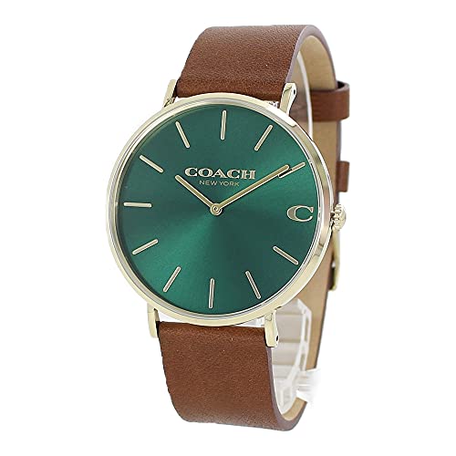 Coach Charles Green Dial Brown Leather Strap Watch for Men - 14602435 Buy Now By Coach