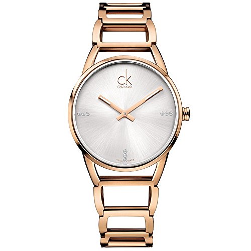 Calvin Klein Stately White Dial Gold Steel Strap Watch for Women - K3G2362W Buy Now By Calvin Klein