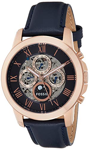 Fossil Grant Automatic Blue Dial Blue Leather Strap Watch for Men - ME3029 Buy Now By Fossil