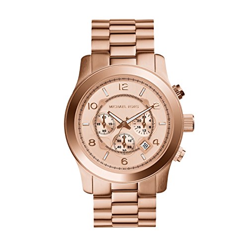 Michael Kors Runway Chronograph Rose Gold Dial Rose Gold Steel Strap Watch for Men - MK8096 Buy Now By Michael Kors