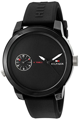 Tommy Hilfiger Denim Black Dial Black Rubber Strap Watch for Men - 1791326 Buy Now By Tommy Hilfiger