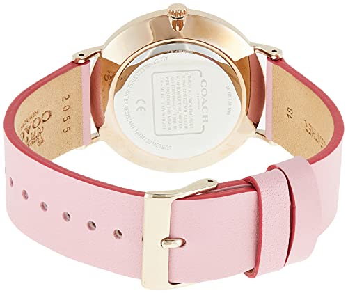 Coach Perry Floral Motif Fawn Dial Pink Leather Strap Watch for Women - 14503442 Buy Now By Coach