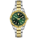 Versace Hellenyium Quartz Green Dial Two Tone Steel Strap Watch For Men - VE3A00720 Buy Now By Versace