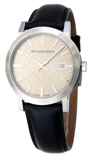 Burberry The City Gold Dial Brown Leather Strap Watch for Men - BU9011 Buy Now By Burberry