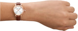 Emporio Armani Mia Quartz Silver Dial Brown Leather Strap Watch For Women - AR11525 Buy Now By Emporio Armani
