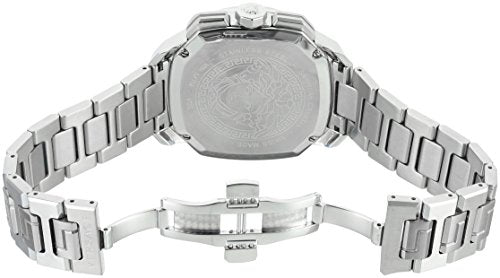 Versace Dylos Chronograph Blue Dial Silver Steel Strap Watch for Men - VQC090016 Buy Now By Versace