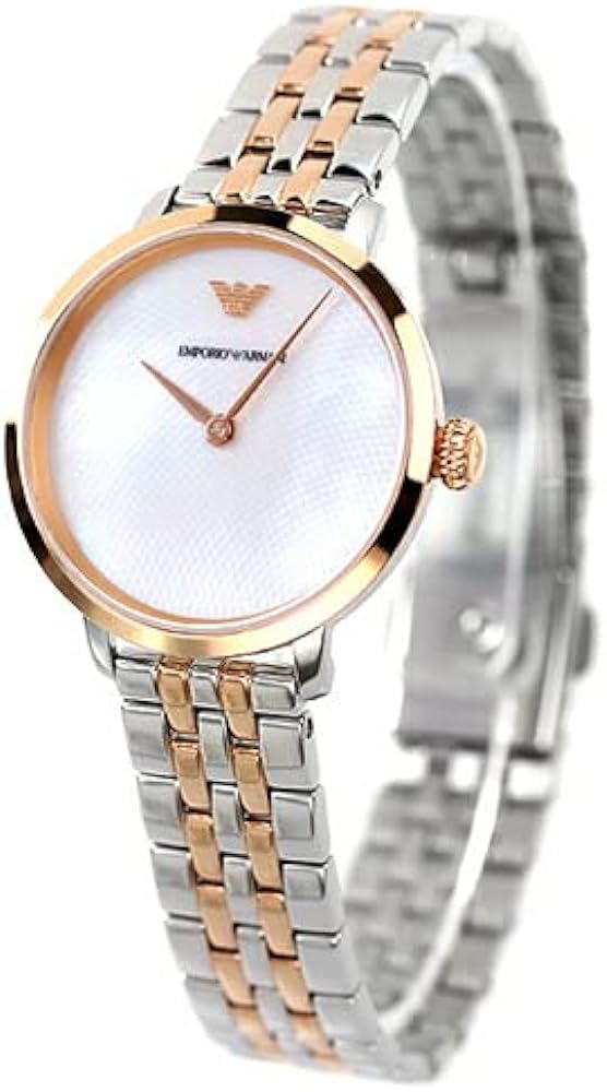 Emporio Armani Modern Slim Analog Mother of Pearl Dial Two Tone Steel Strap Watch For Women - AR11157 Buy Now By Emporio Armani